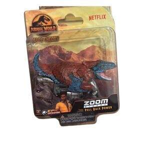 Jurassic World Zoom Rider pullback power dinosaur toy. Pyroraptor new in box.